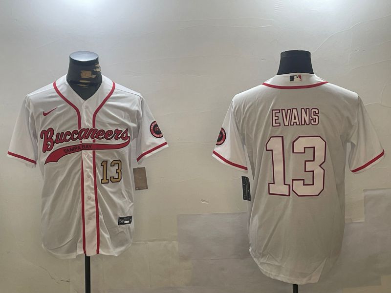 Men Tampa Bay Buccaneers #13 Evans White Joint Name 2024 Nike Limited NFL Jersey style 2